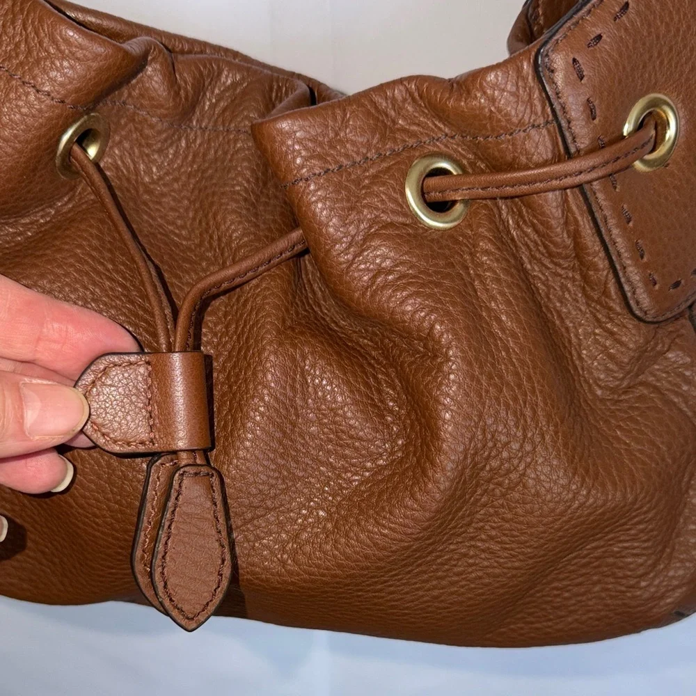 Cole Haan Rich Brown Leather Hobo Bag